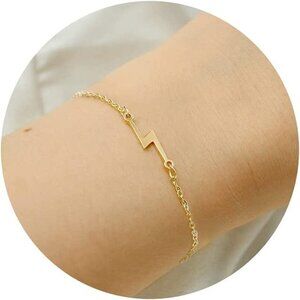 14K Gold Plated Handmade Dainty Dot Bracelet Cute Thin Everyday Bracelets for